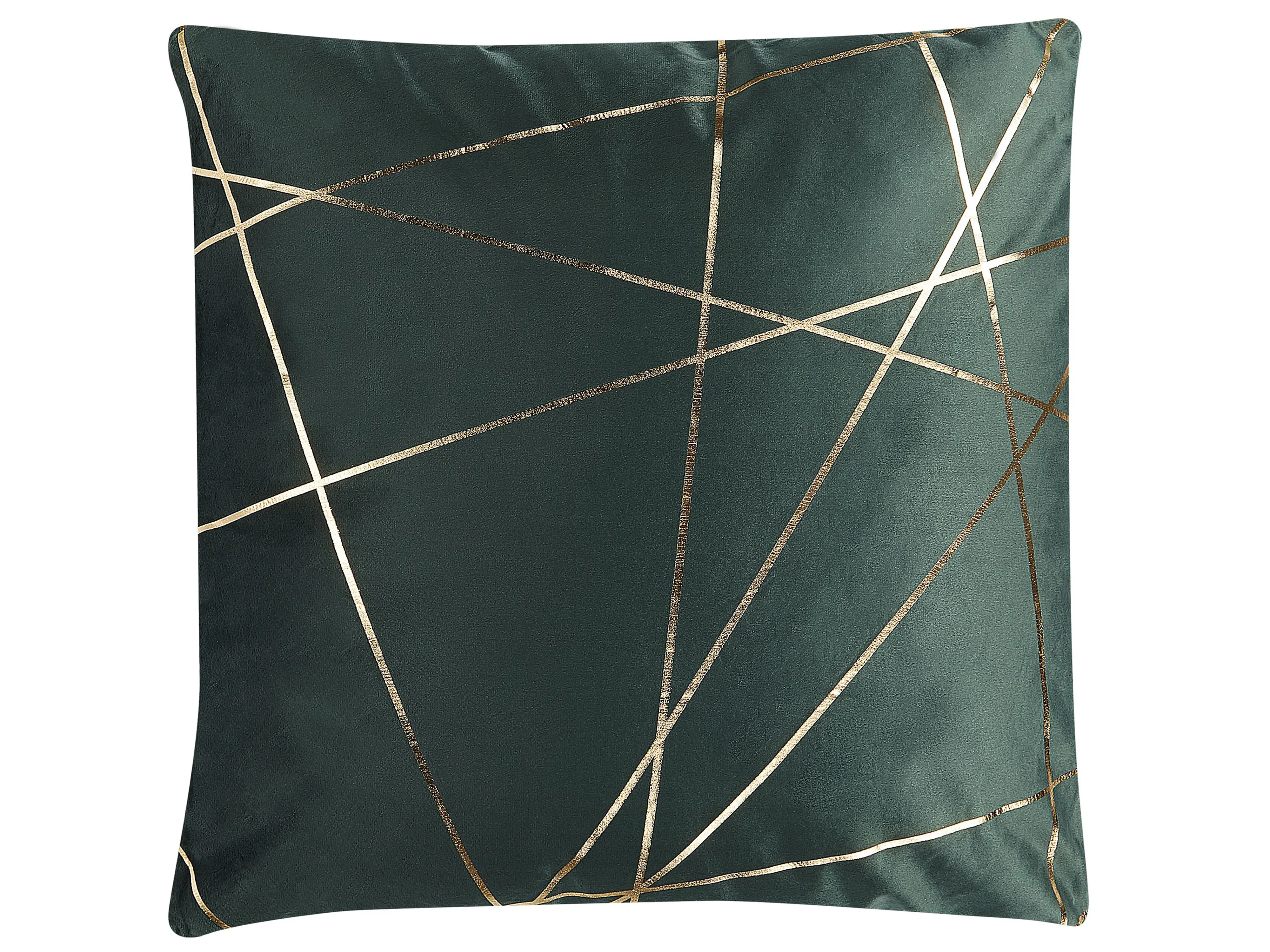 Set van 2 sierkussens PINUS Fluweel 45 x 45 cm Donkergroen geometrisch patroon