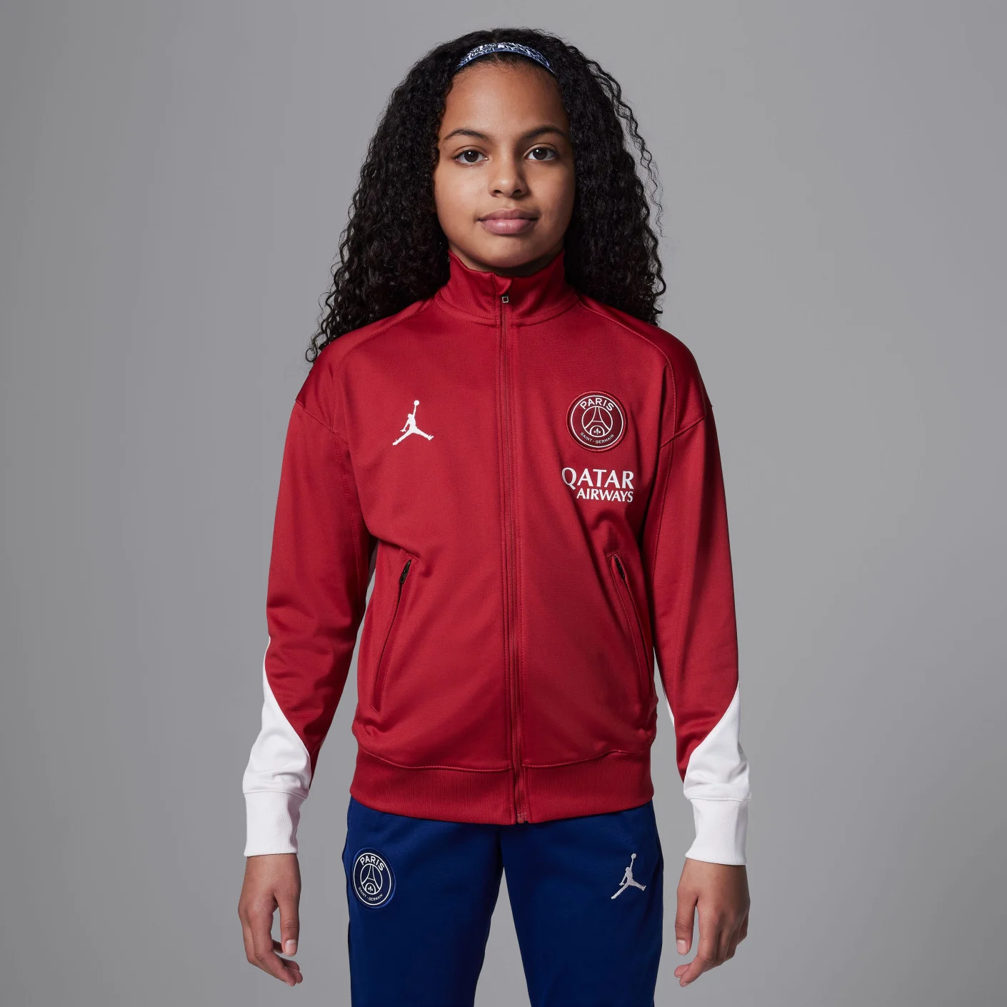 Nike Paris Saint-Germain x Jordan Strike Trainingspak Full-Zip 2024-2025 Kids Rood Blauw Wit