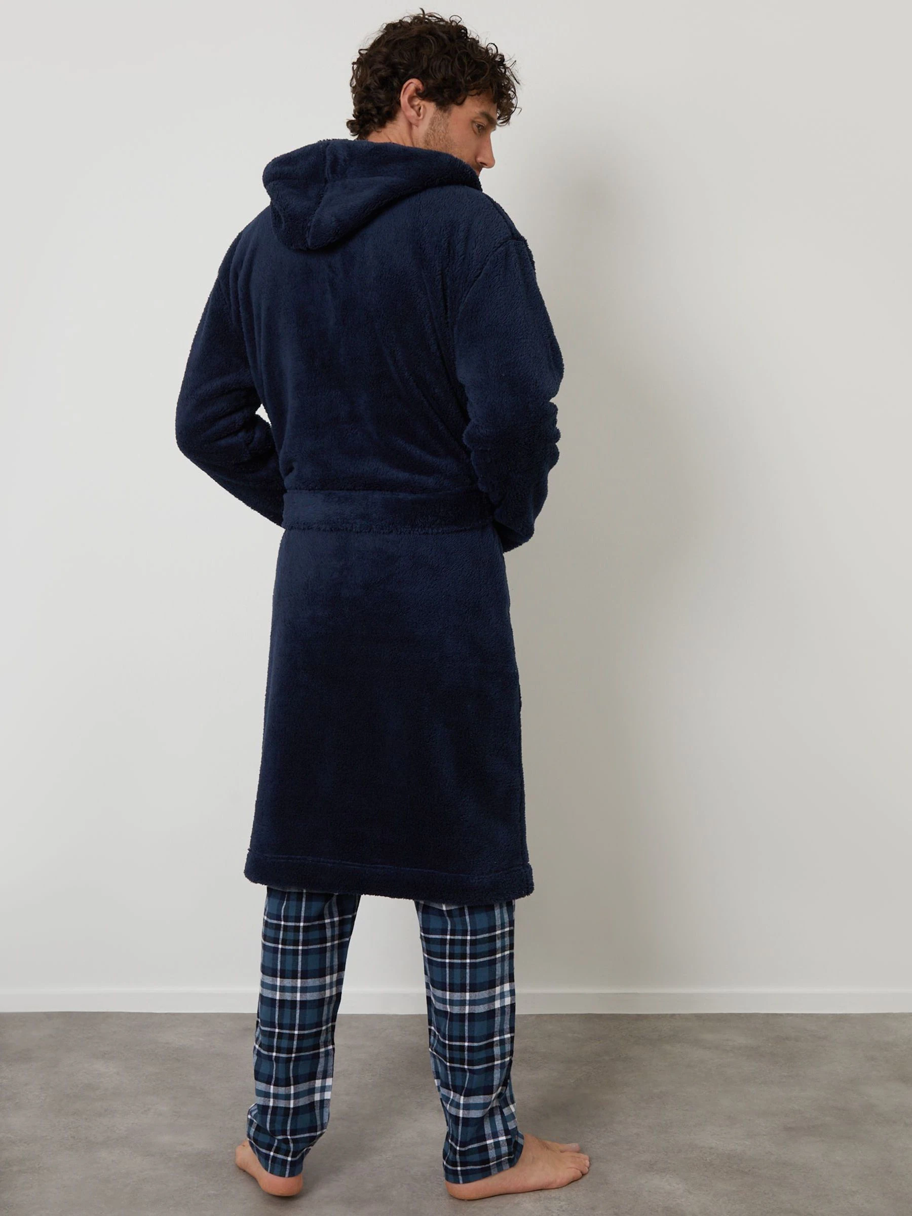 Marineblauw - Threadbare - Behaaglijke kamerjas met capuchon
