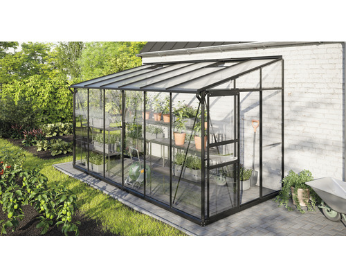 Vitavia Ida 7800 kas, enkelvoudig veiligheidsglas/holle kamerpanelen, 386,5 x 201,4 cm, zwart