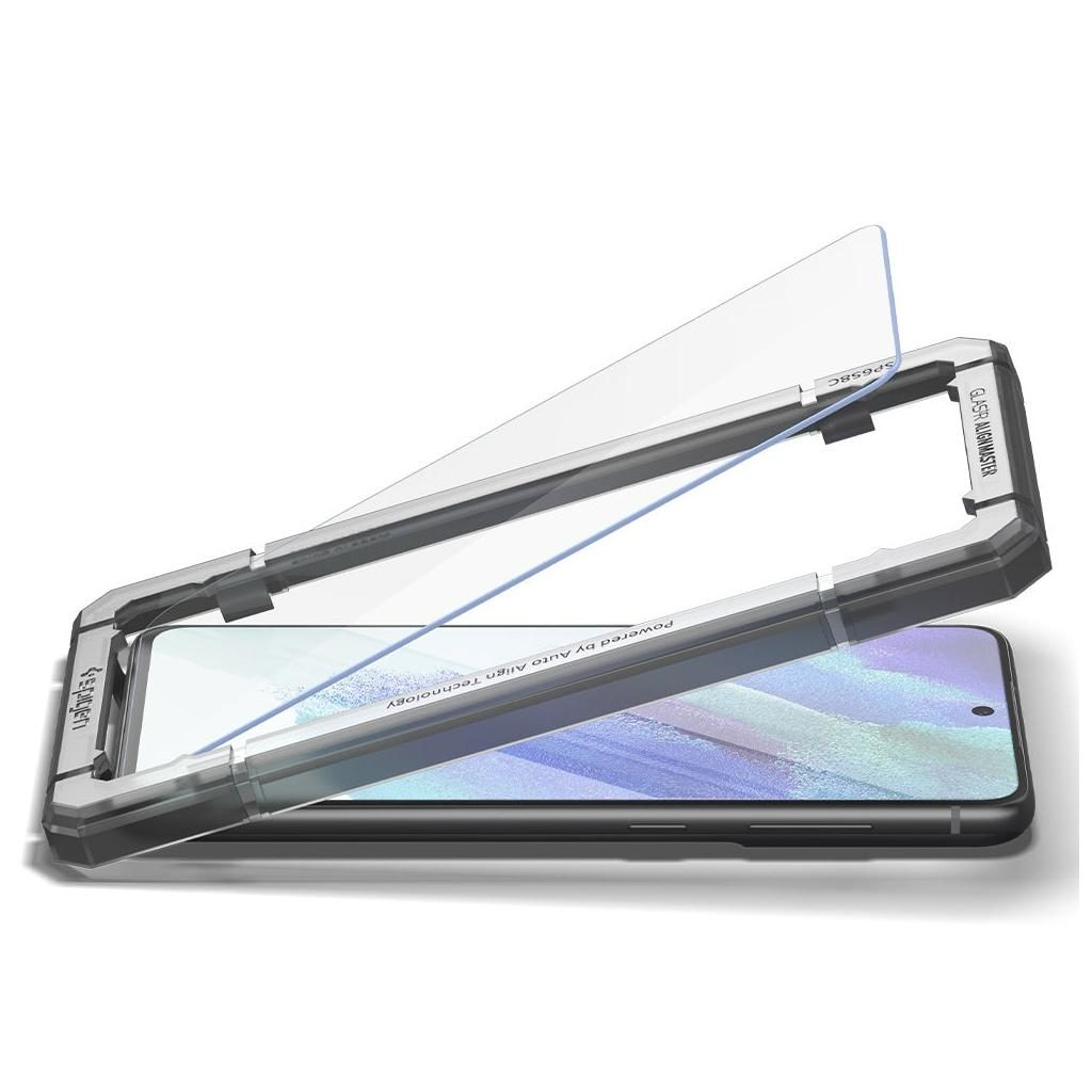 (2er Set) Samsung Galaxy S21 FE 5G AlignMaster Glas Tr Clear Panzer Glas Case Friendly   Montagerahmen (AGL03088)