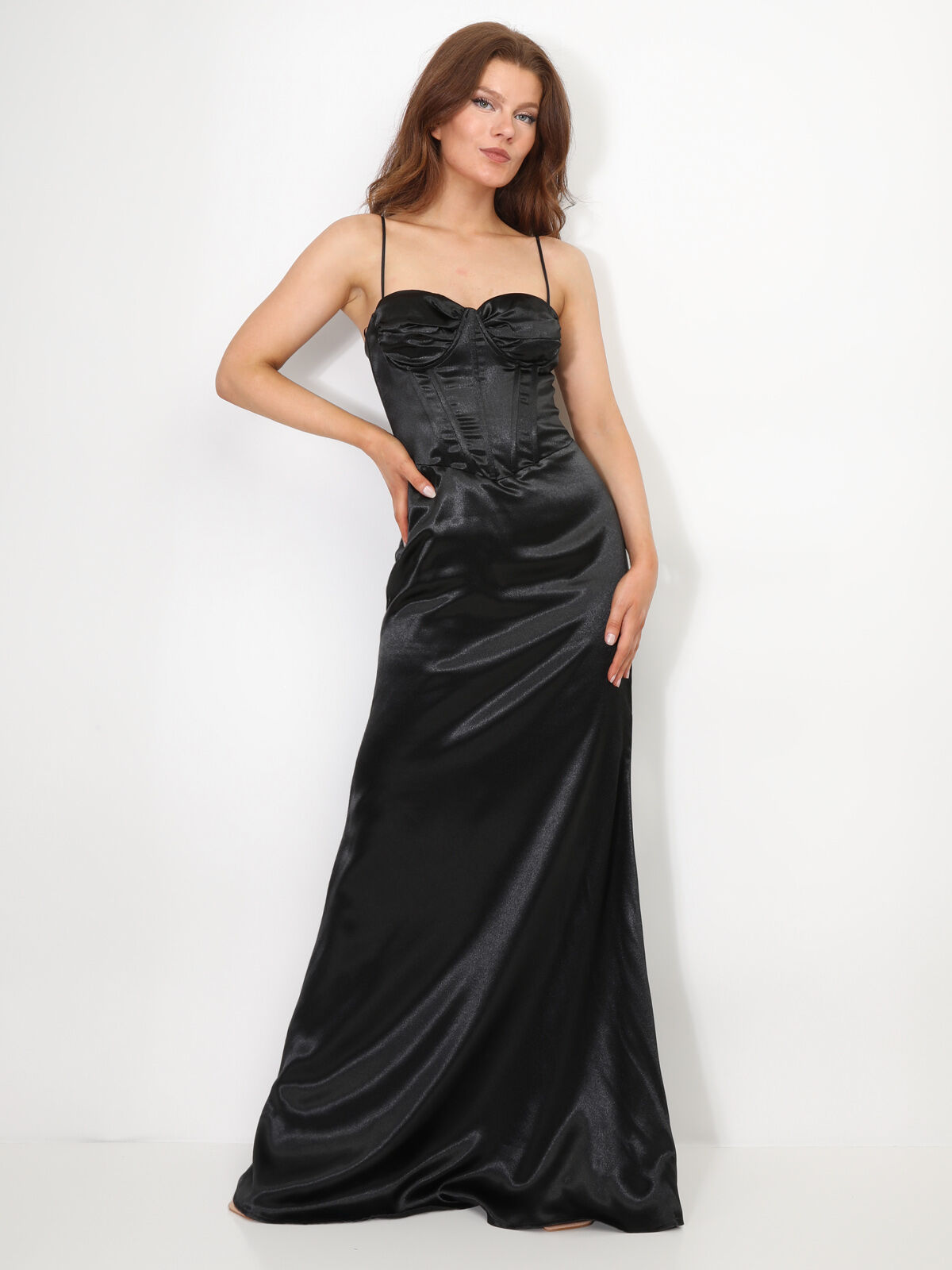 Robe de soirée style corset- Noir
