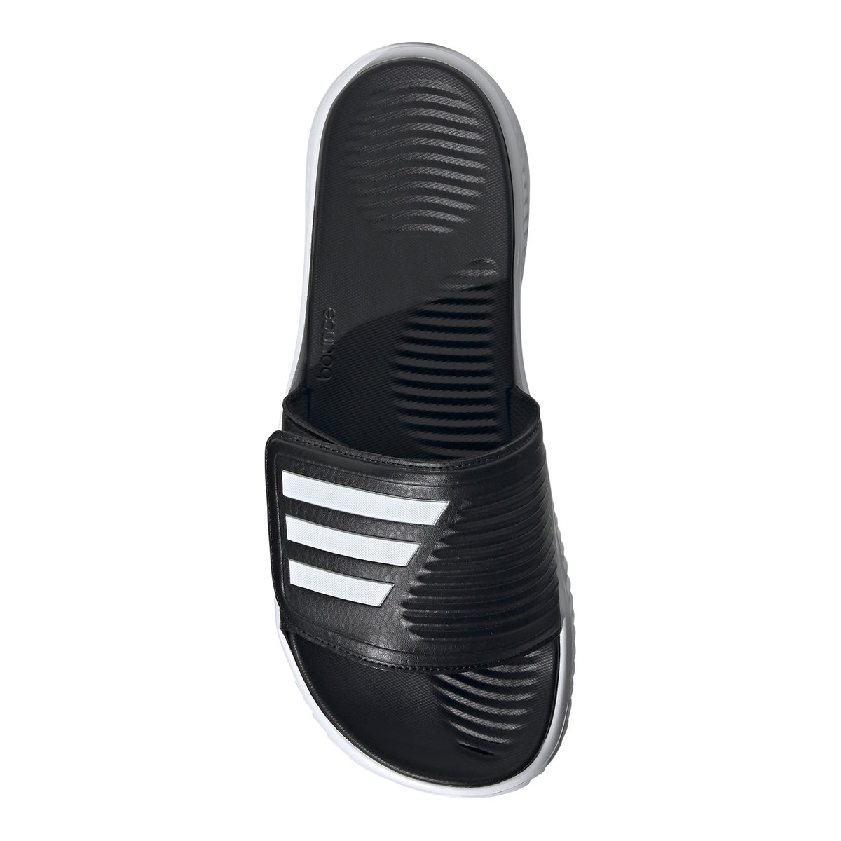 ADIDAS-Alpha_boun-m-Sandales athlétiques à glissière - Talon plat - Noir/Blanc