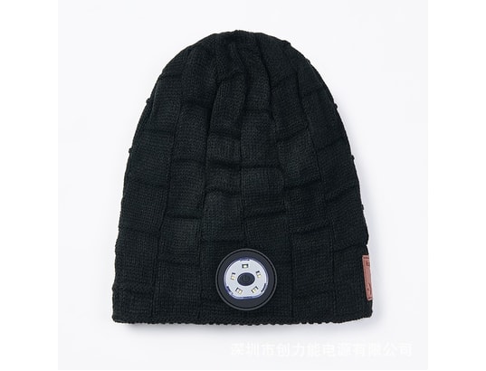YONIS - Bonnet connecté bluetooth 5.0 led lumineux musique tricoté p...