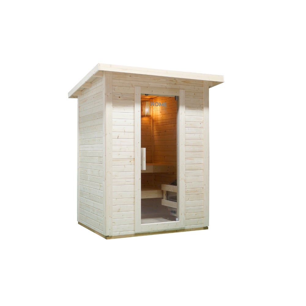 Home Deluxe - Buitensaunahuis TALO M - voor 3 personen, hout: sparrenhout - incl. saunakachel en saunatoebehoren | Tuinsauna, buitensauna, sauna