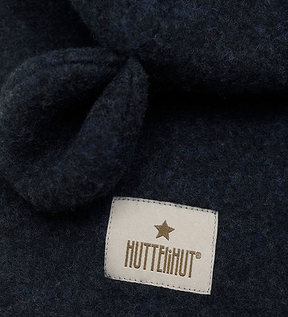 Huttelihut Elefanthue - Uldfleece - 1-lags - Navy m. ?rer
