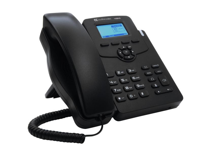 Audiocodes Tischtelefon 405HD Skype for Business Schwarz Kostengünstiges Telefon für den Modernen Büroalltag