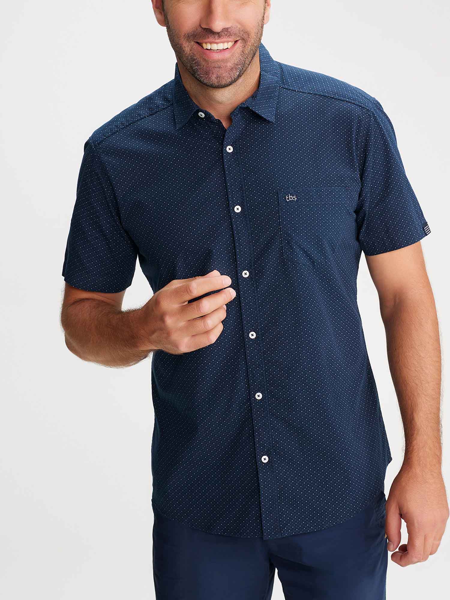 Chemise Homme Manches Courtes Marine