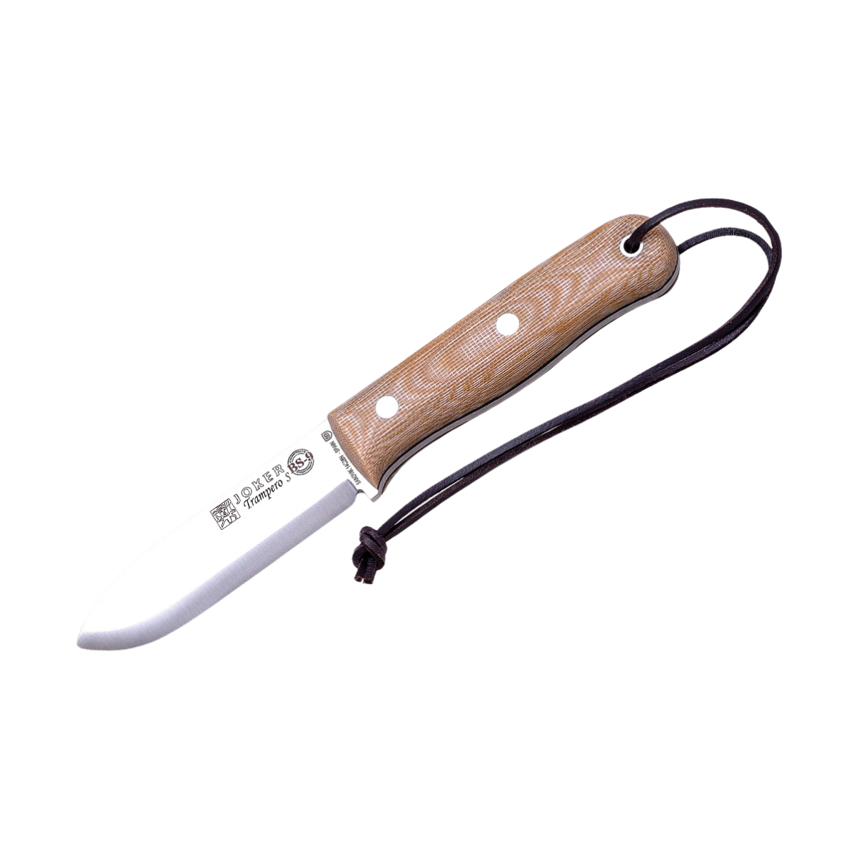 Joker Trampero Scandi Micarta Bushcraft og jagtkniv (Beige)