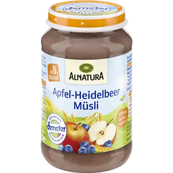 Bio Apfel-Heidelbeer Müsli