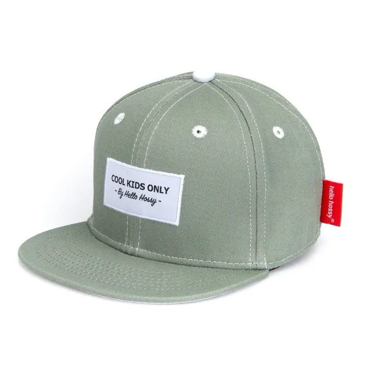 Hello Hossy Casquette Visière Plate Unie | Vert kaki