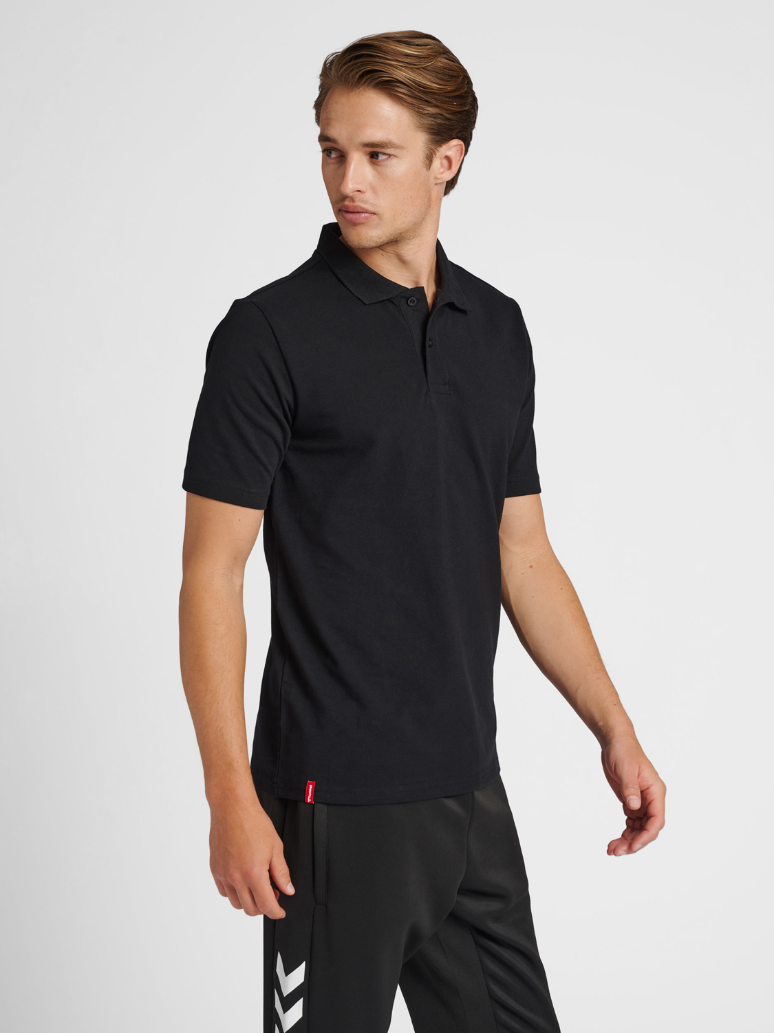 hmlRED STRETCH POLO