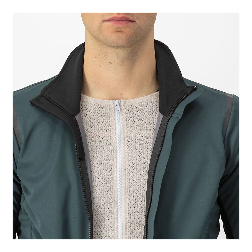 Castelli ALPHA DOPPIO ROS - Veste Homme rover green/black reflex/silver