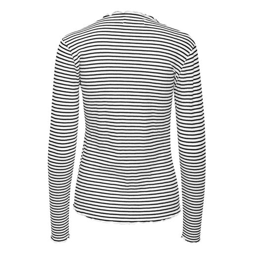 Karen By Simonsen CandaceKB Langærmet T-shirt, Egret/Meteorite Stripe, XXL