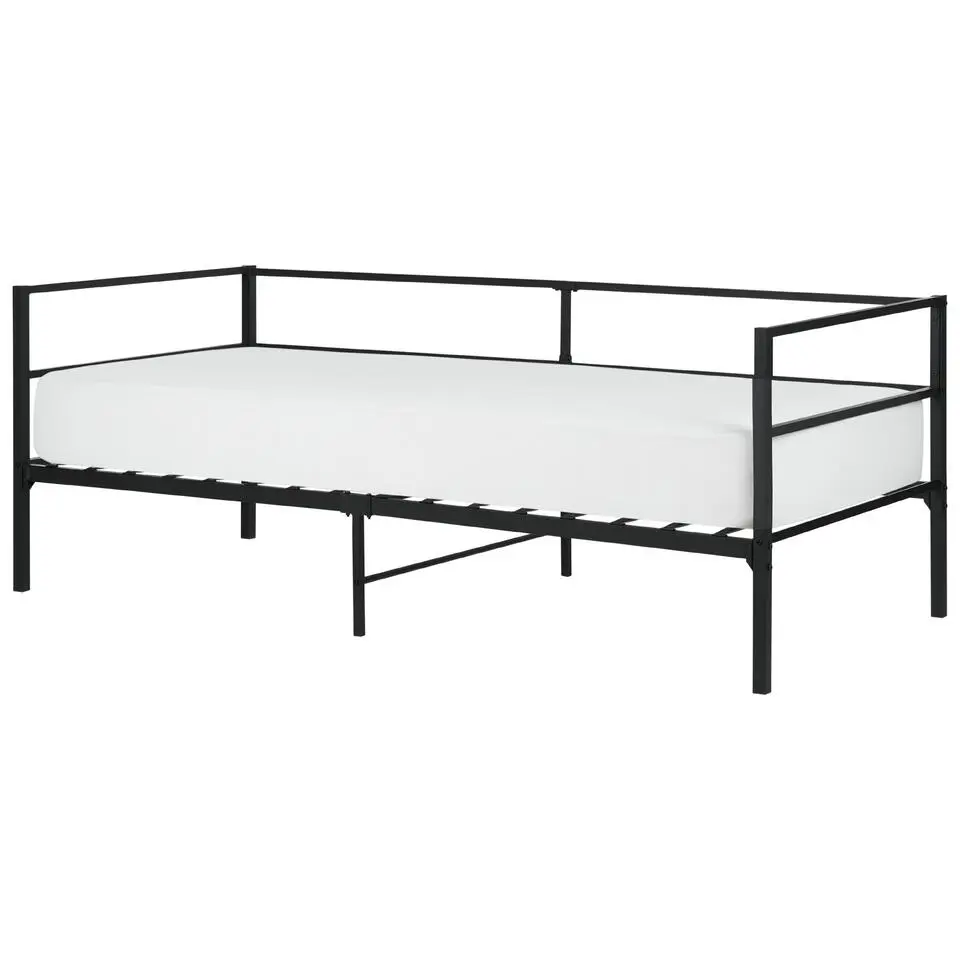 BATTUT - Eenpersoonsbed - Zwart - 90 x 200 cm - Metaal