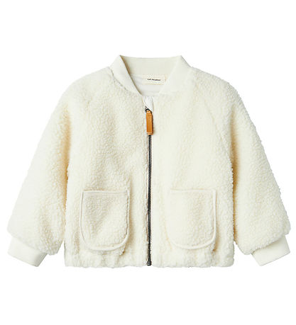 Lil' Atelier Fleecejacke - NmnLajo - Kokosmilch/Bee