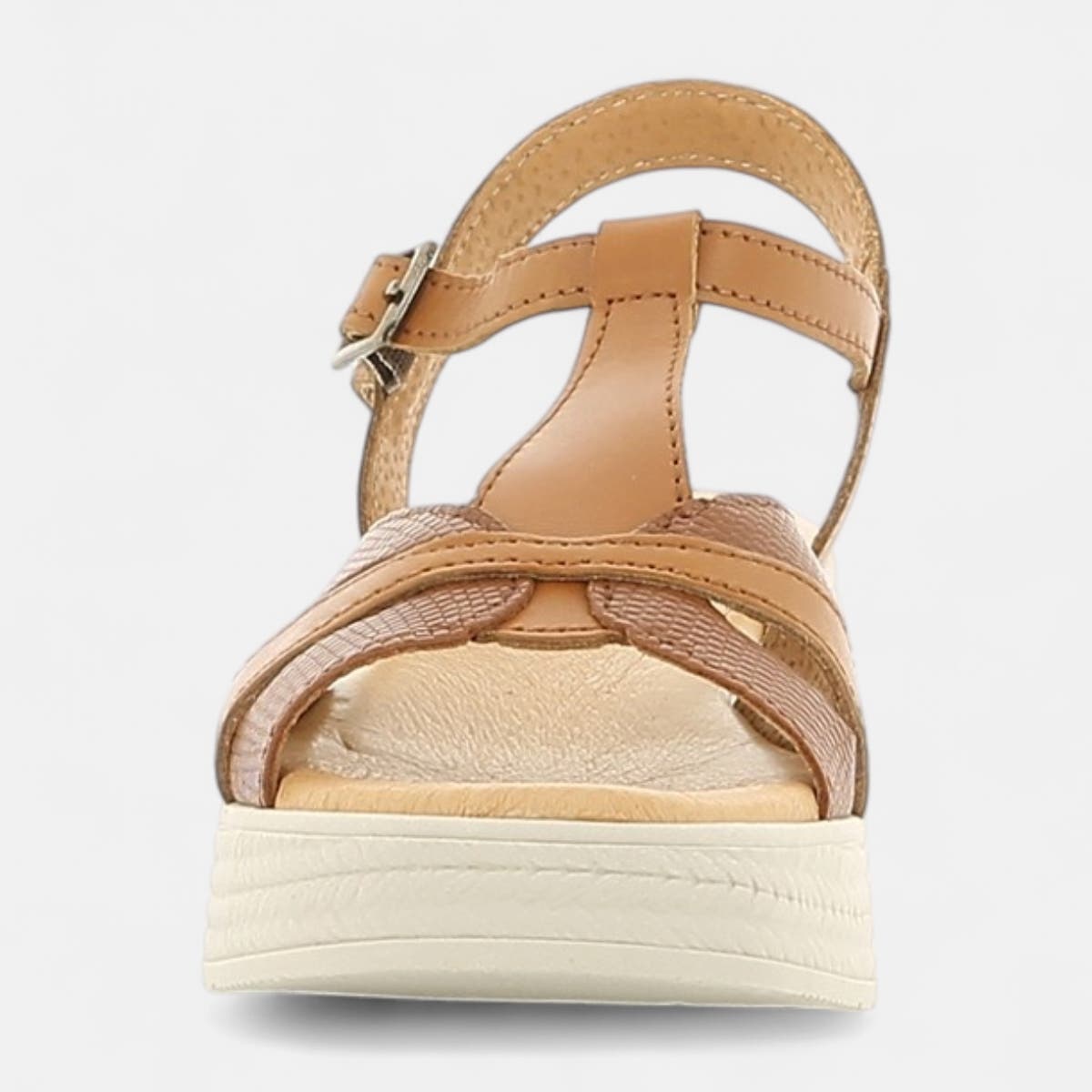 Sandales Femme en cuir camel