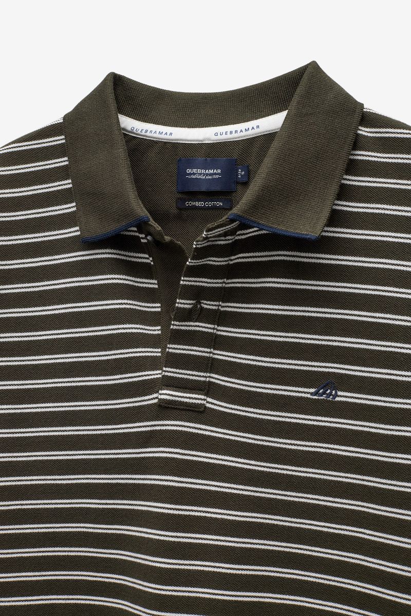 POLO PIQUET COM RISCAS