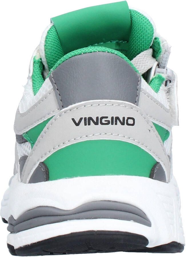 Vingino VIN826030-781 Jongens Lage Sneakers Groen Leer Veters