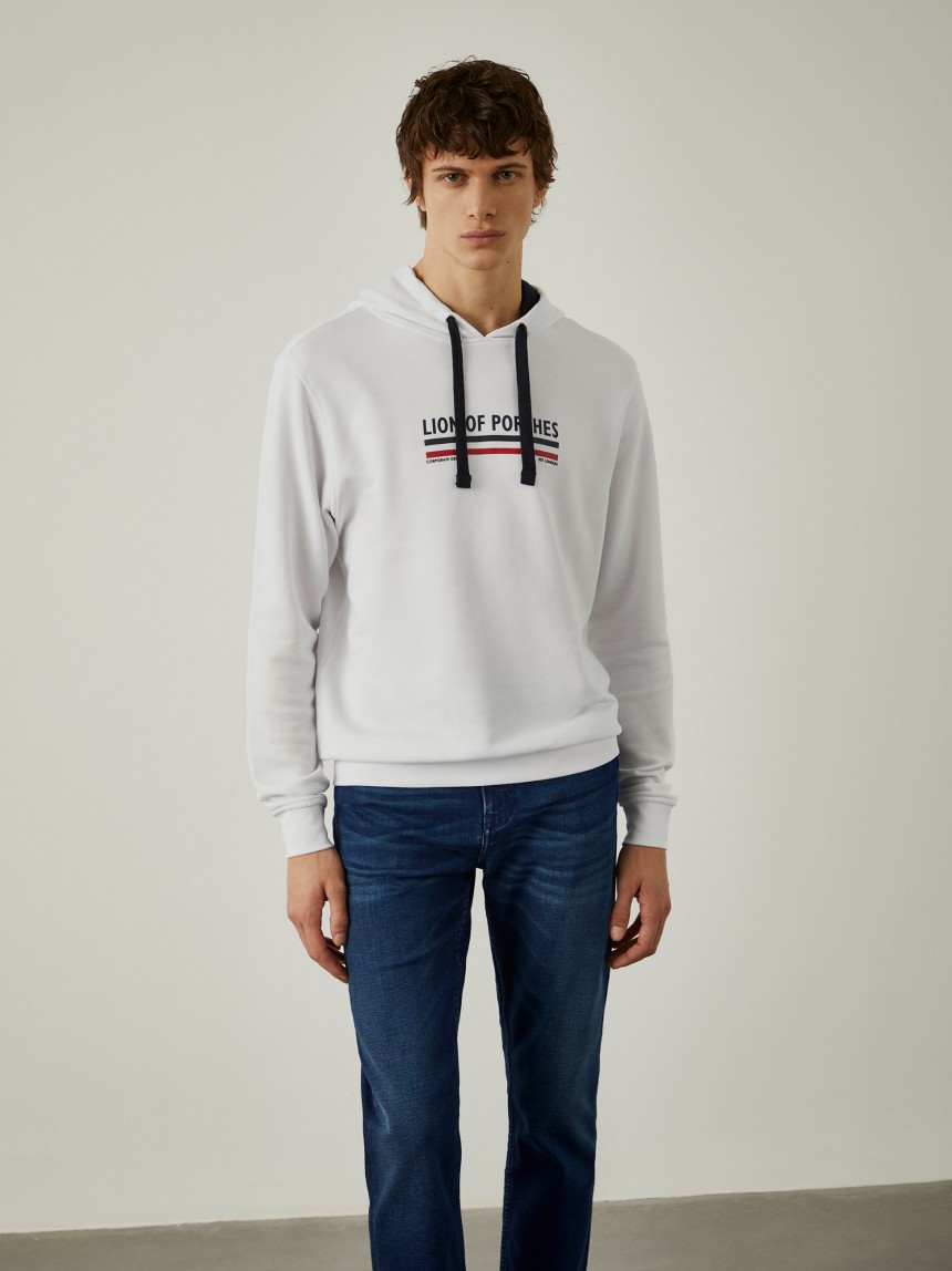 Sweatshirt de algodão com capuz