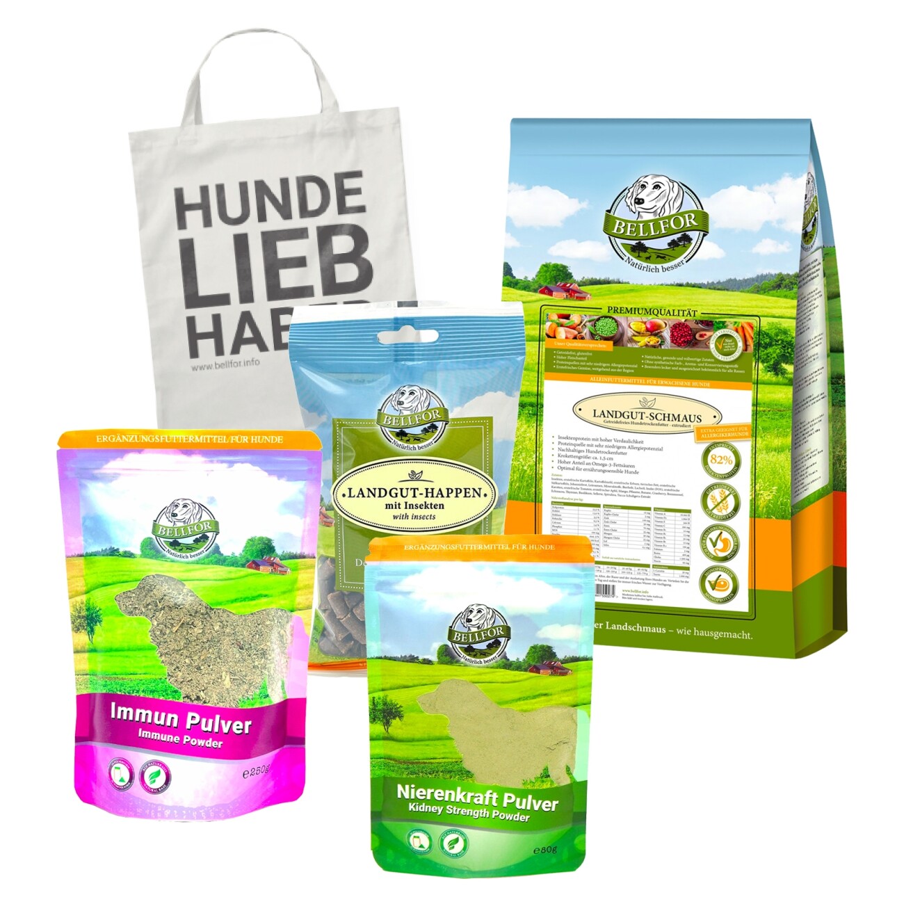 Bellfor Trockenfutter im Sparset für große Hunde 4,360 g
