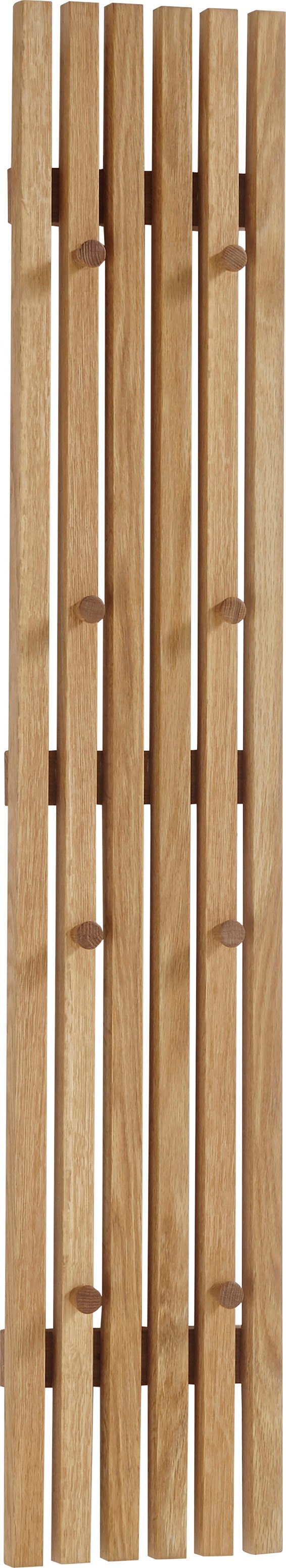 MCA furniture Garderobenpaneel »Alwar, TOPSELLER!« Garderobenpaneel, Wandgarderobe, OTTOs Choice,  Breite ca. 22 cm, mit 8 Kleiderhaken, Eiche Massiv geölt