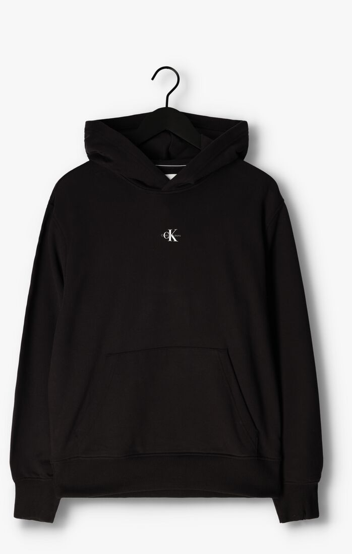 CALVIN KLEIN zwarte calvin klein sweater micro monologo hoodie
