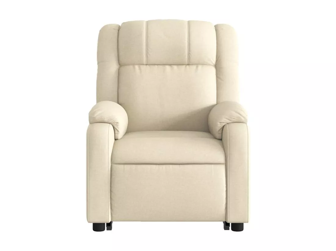 Fauteuil inclinable massant Crème Tissu