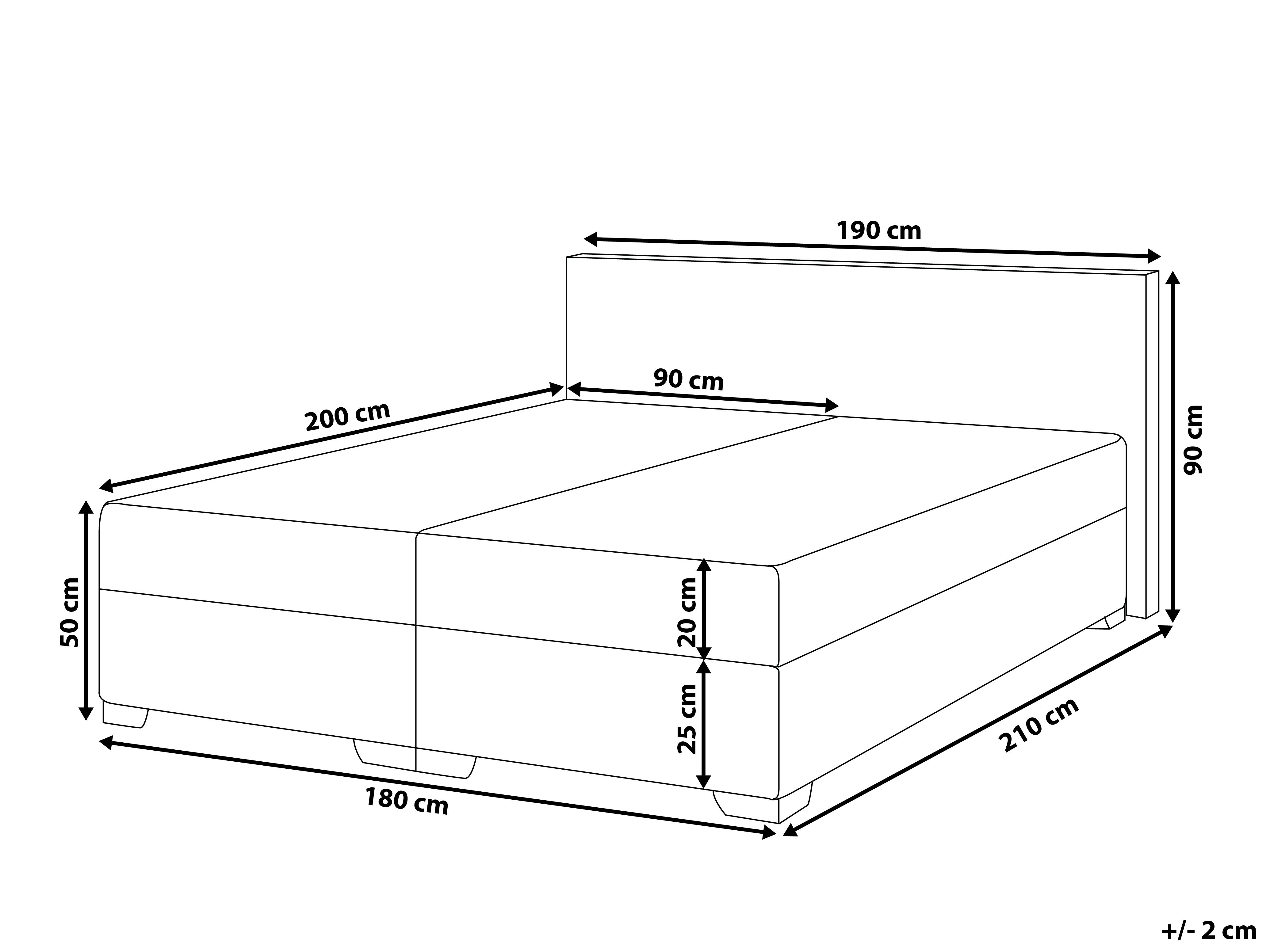 Boxspring Kunstleer PRESIDENT 180 x 200 cm Bruin
