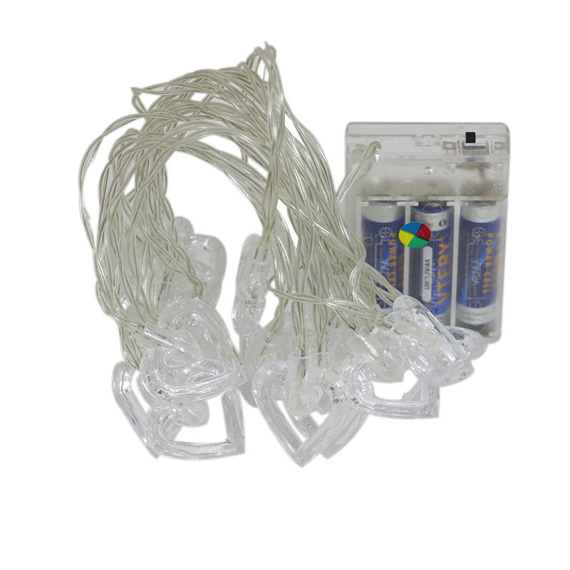 (3m) 20 LED's Romantische Party Deko Lichterkette Herz Beleuchtung für Hochzeit / Valentinstag / Muttertag (Batteriebetrieben) - Warmweiss