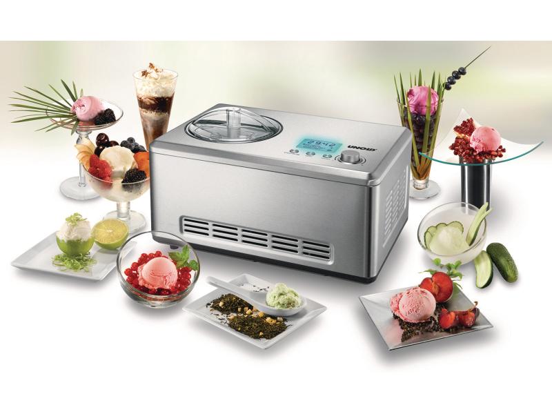 Unold Glacemaschine Nobile 2 l, Silber Eismaschine für 2 Liter Eiscreme