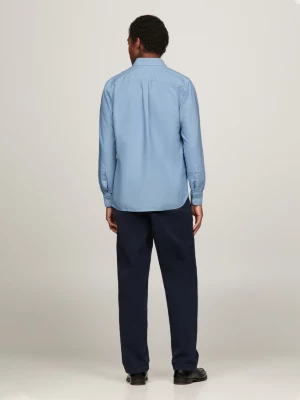 Camisa Oxford de corte regular com tingimento natural