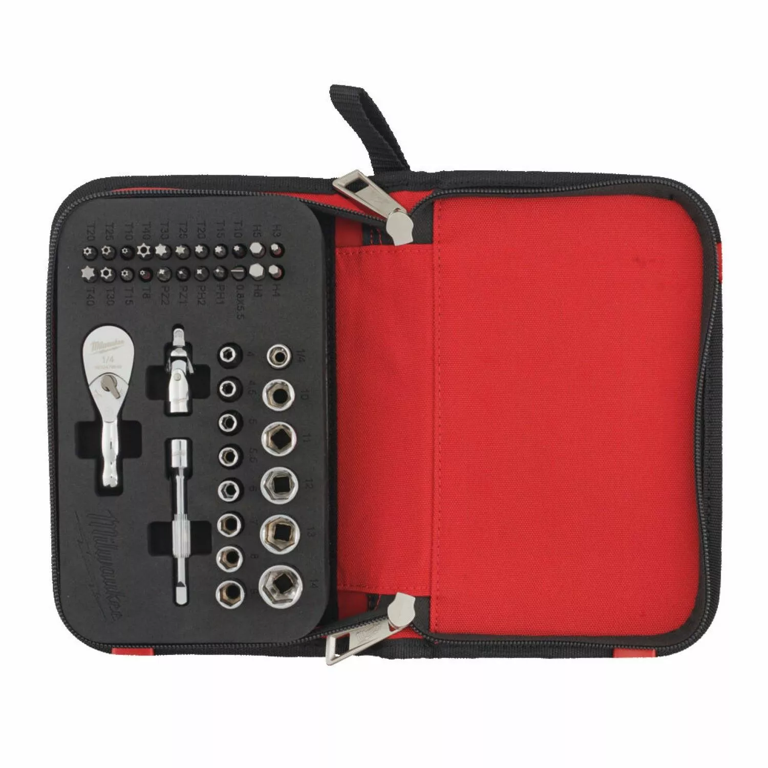Milwaukee 4932492672 39-delige Ratel- en doppenset in etui - 1/4