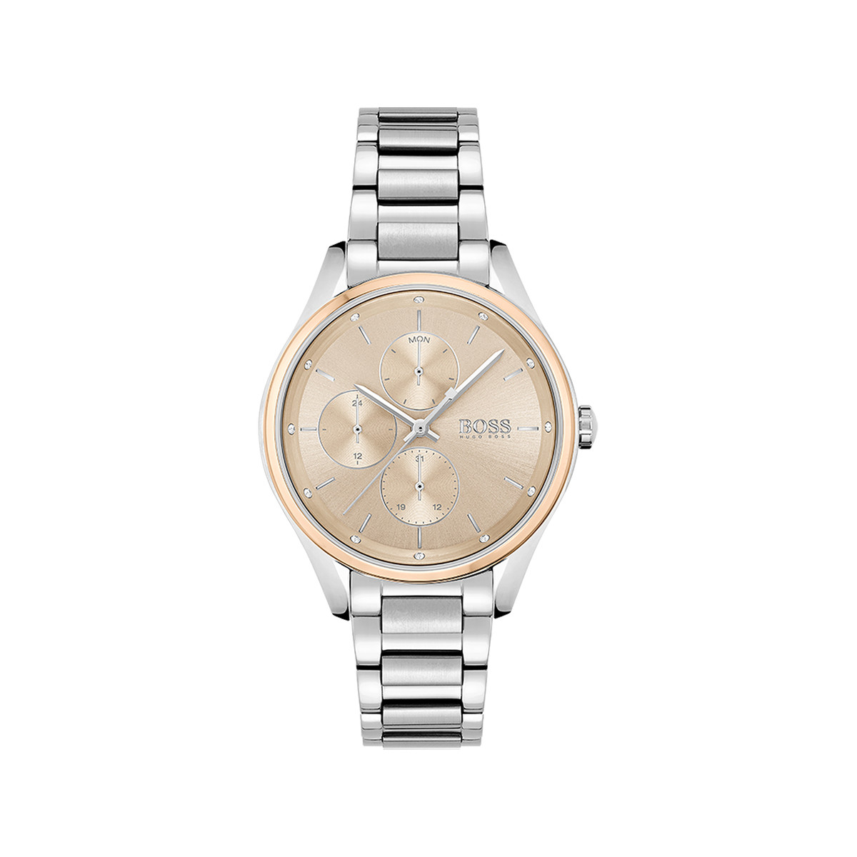 Montre boss femme multifonction acier