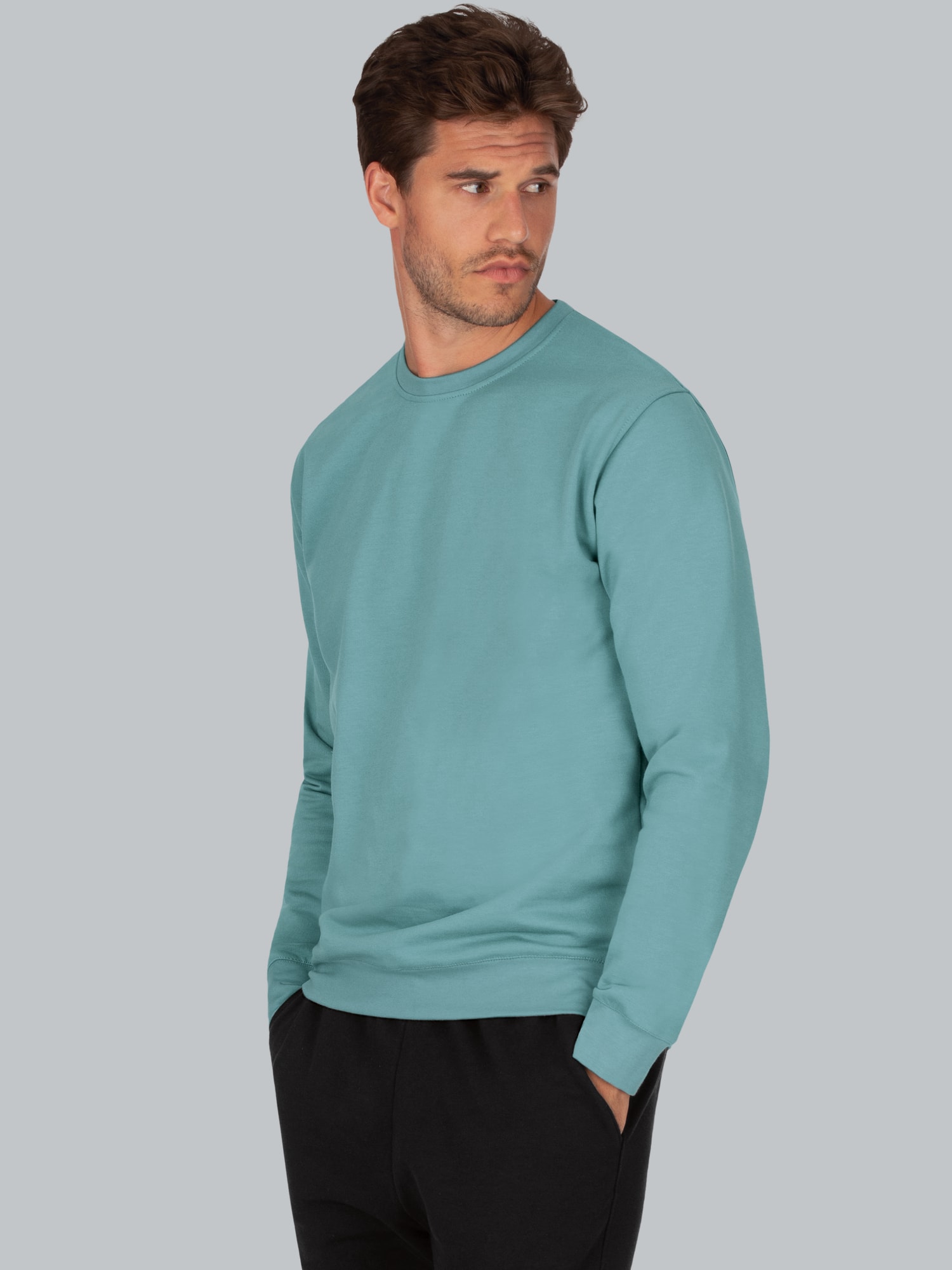 Sweatshirt aus Biobaumwolle Seegras