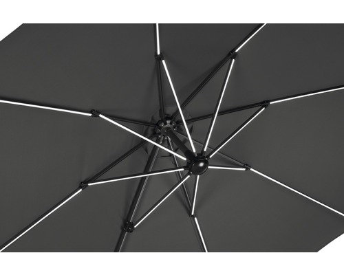 Schneider Rhodos Blacklight parasol Ø 300 cm antraciet