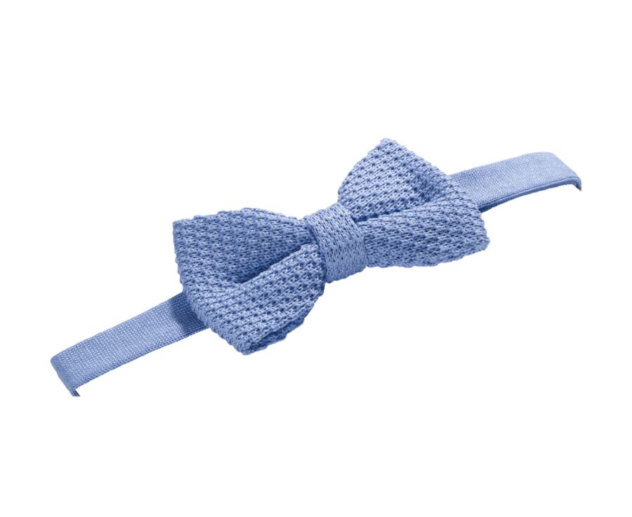 Noeud Papillon homme Tricot Bleu Ciel