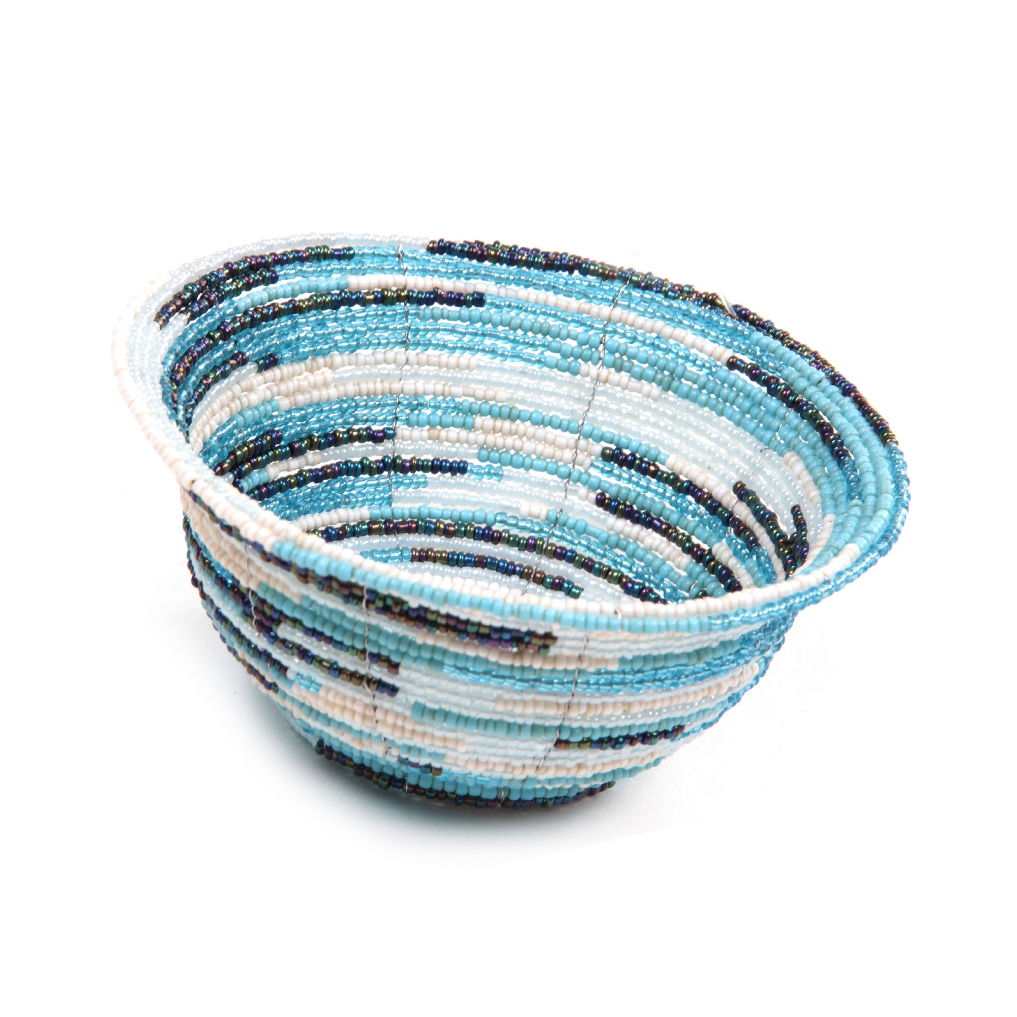 Schale aus Abalonen-Perlen, multicolor, Ø 13 cm, H 6 cm von fischer's lagerhaus