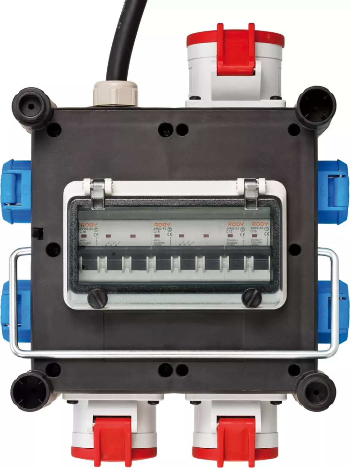 Brennenstuhl 1153690400 compacte rubberen stroomverdeler BSV 3/32 2 - IP44 - 2m - H07RN-F 5G4,0