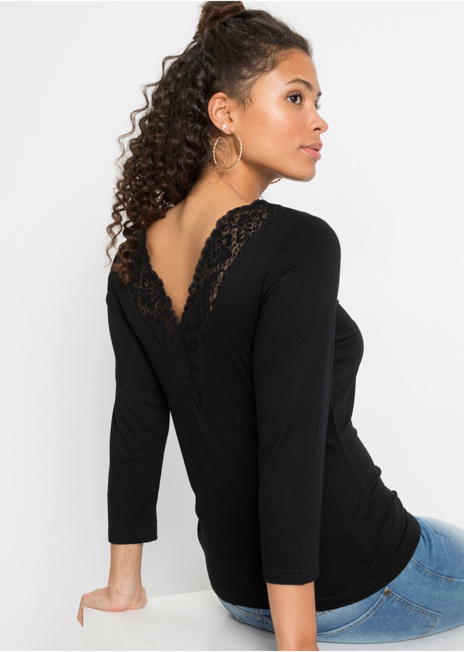 T-shirt à dentelle