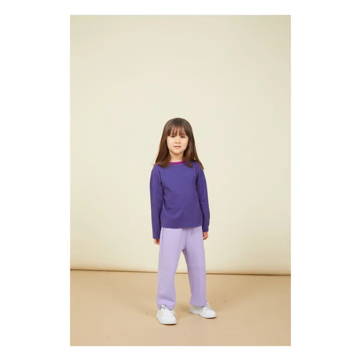 SMALLABLE BASICS T-Shirt Fille Manches Longues Coton Bio | Bleu indigo
