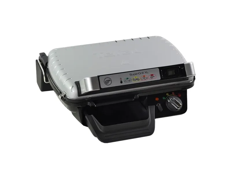Tefal SuperGrill GC461B34 - Grill - elektrisk - 800 cm2 - sort/ sølv
