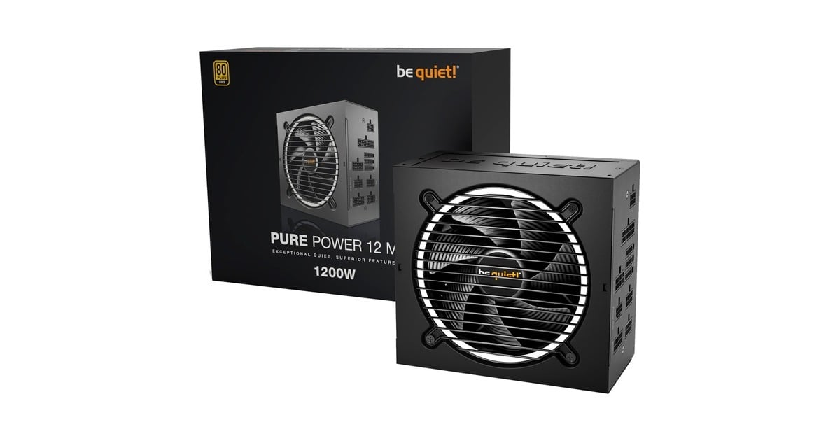 be quiet!Pure Power 12M modulaire 1200 watt voeding   (Zwart, 1x 12V-2x6, 4x PCIe)