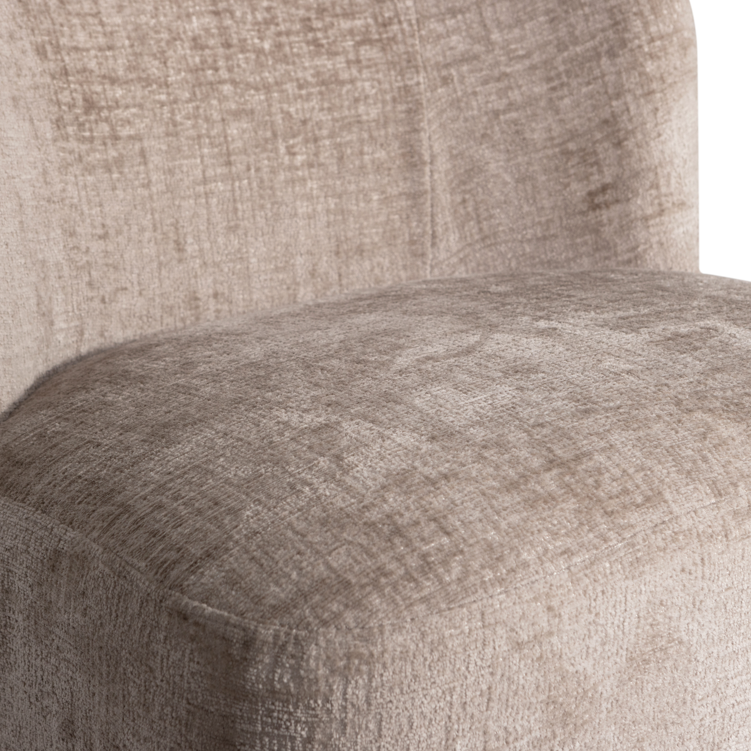 WOOOD Atty Draaifauteuil - Polyester - Zand - 75x74x65