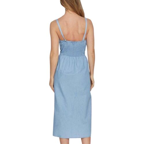 Vila - VIZIA STRAP MIDI DENIM DRESS Azul