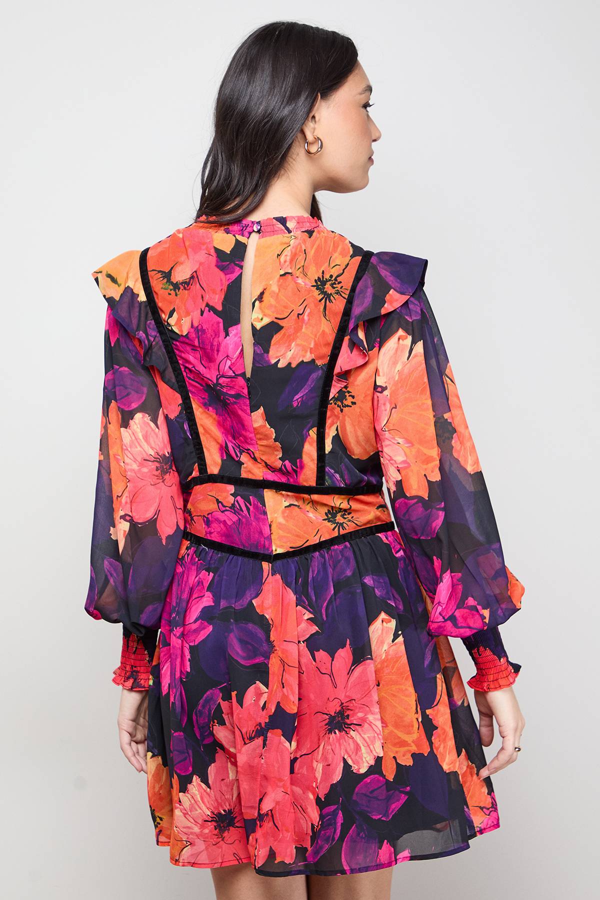 Oasis Robe Mini Évasée avec Détails Froncés