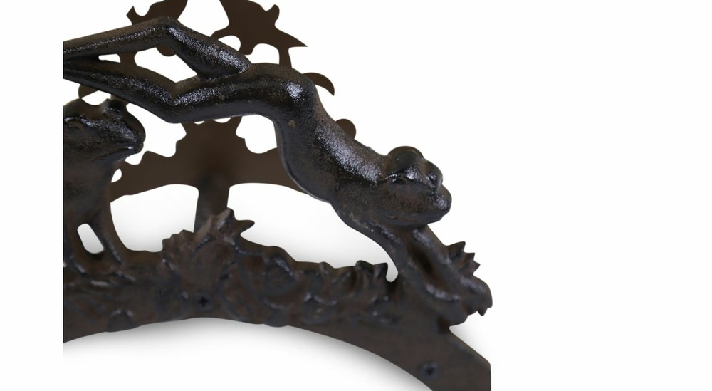 Support tuyau arrosage fonte marron 24.5x14x19cm