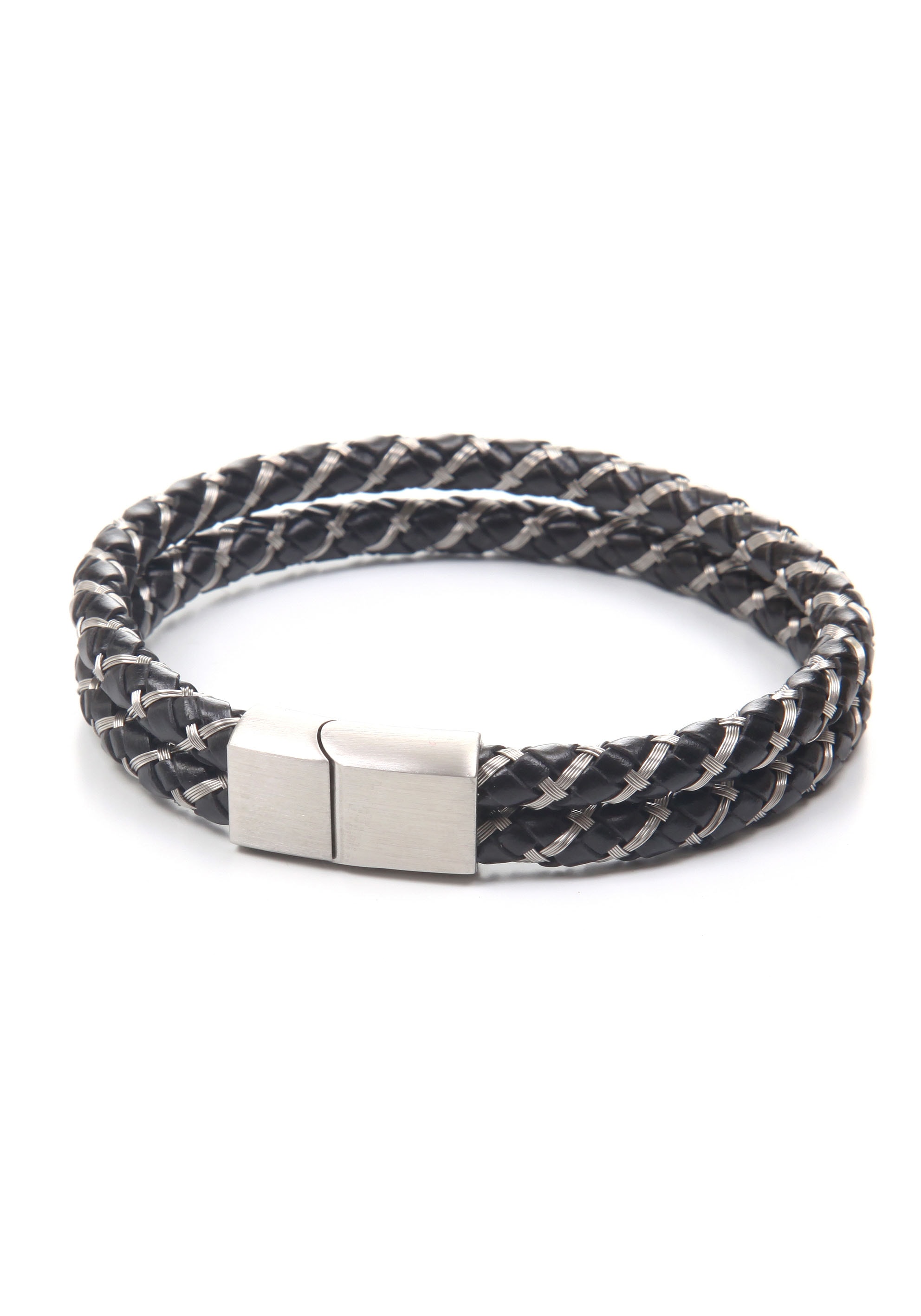 Firetti Lederarmband »im sportlich-eleganten Stil, mehrreihig, geflochten«