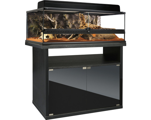 EXO TERRA terrariumcombinatie inclusief compact opzetstuk, onderkast 90 x 45 x 110,5 cm zwart