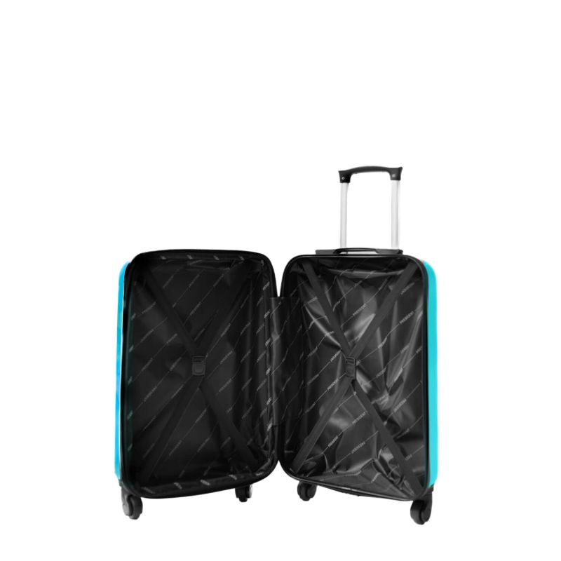 Lot de 3 valises rigides FG671 Extensibles 55, 65 et 75 cm Turquoise